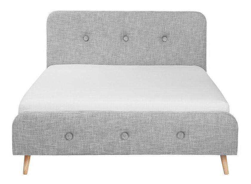 Franciaágy 160 cm ROME (ágyráccsal) (világosszürke)