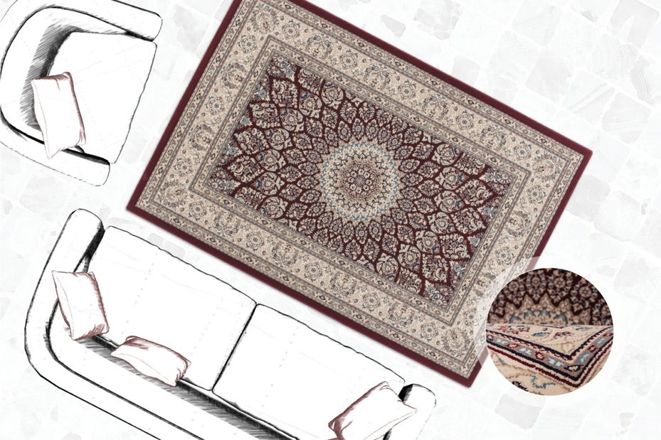 Kusový koberec Mashad 130 Red