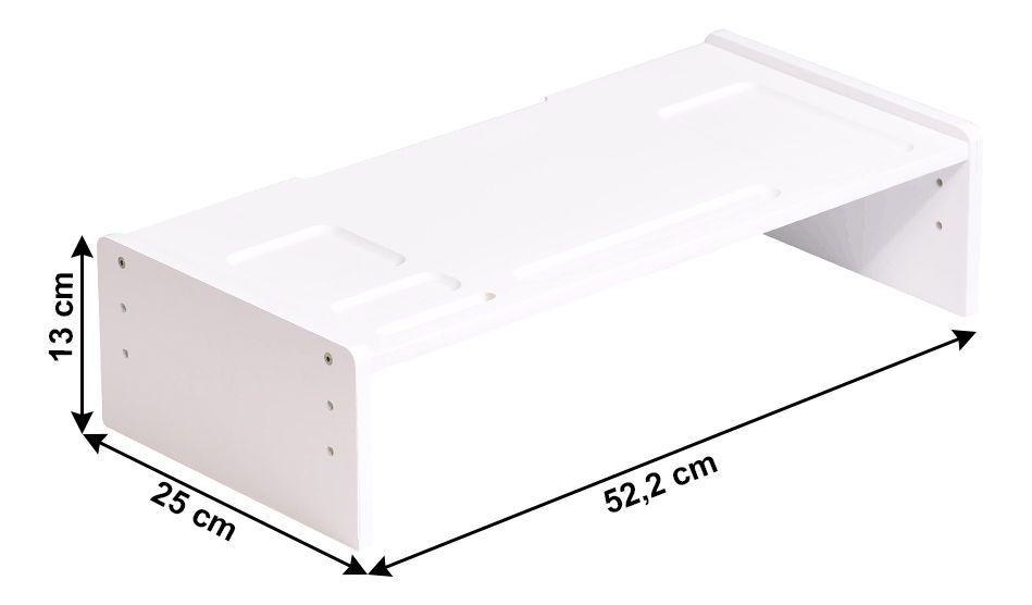 Suport sub monitor Elario 3 (bambus +alb)