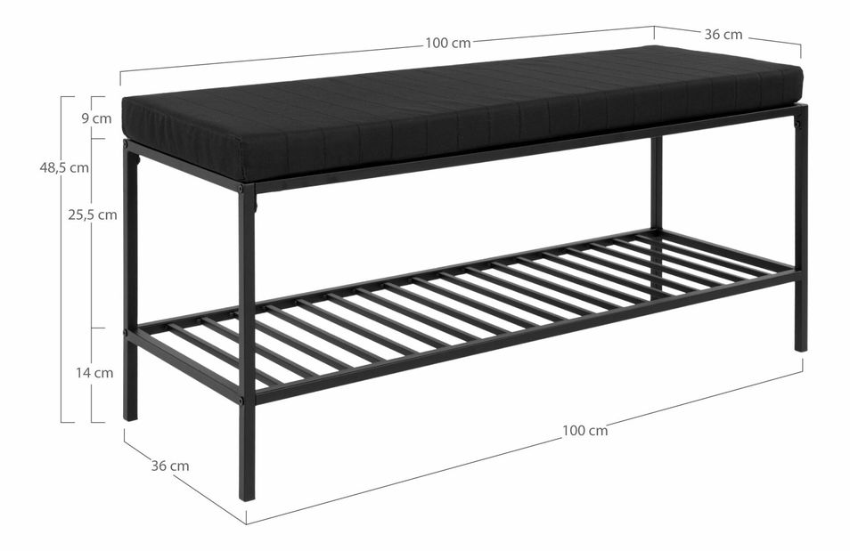 Bancă Vistalia 5 (negru)