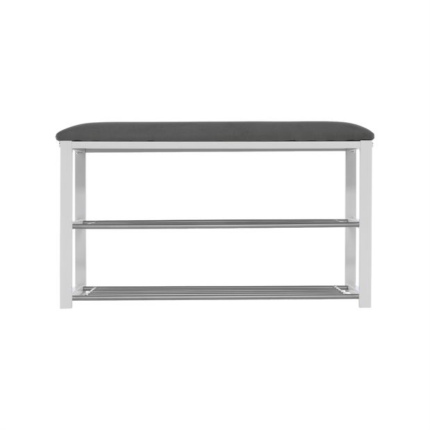 Ormarić za obuću Lelakimusla New (bijela + siva + krom) 