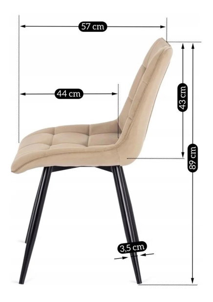 Scaun sufragerie Rango (Bej) 