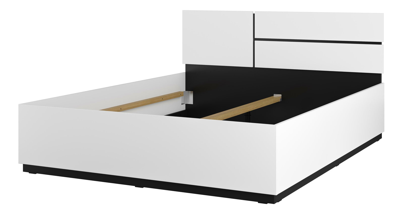 Bračni krevet 160 cm Crossroad S31 (bijela + crna)