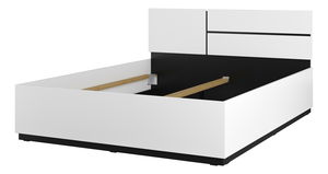 Manželská posteľ 160 cm Crossroad S31 (biela + čierna)