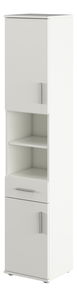 Vysoká kúpelňová skrinka Leah 05 (biela matná)