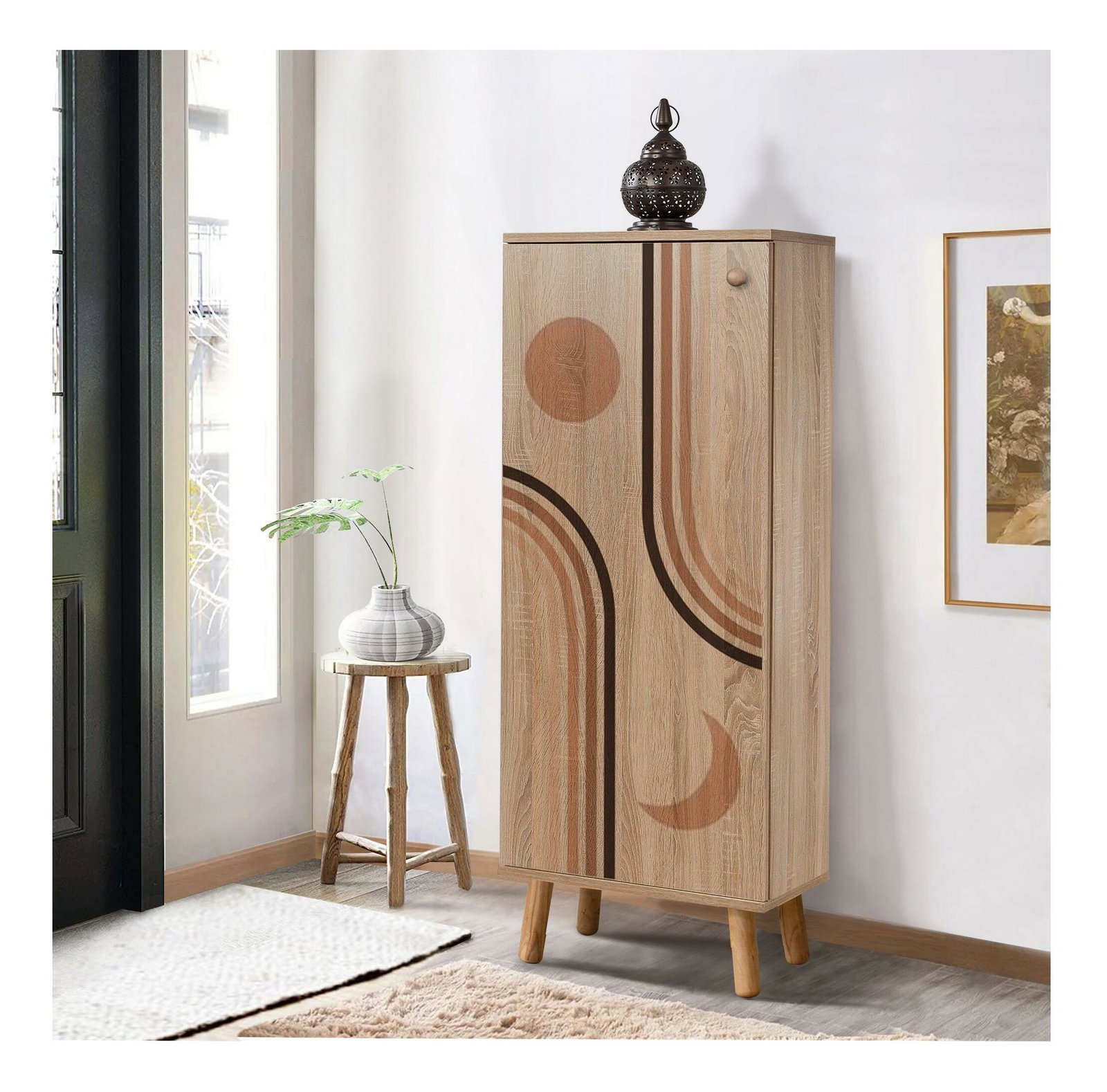 Cipőtároló (cipősszekrény) Beside 15 (sonoma tölgy)