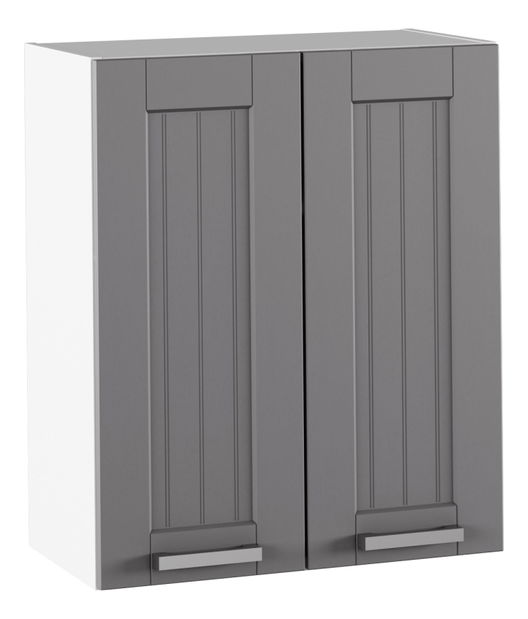 Dulap superior de bucătărie Janne Typ 6 (gri închis + alb)