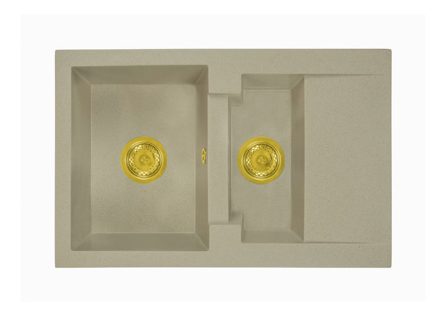 Kuchynský drez Dortuna (béžová) (s 1 otvorom pre batériu) (P)