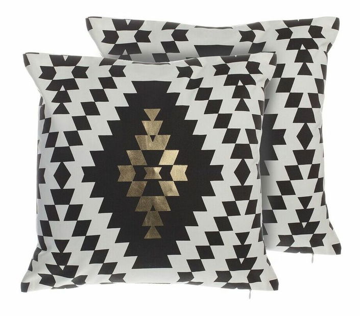 Set 2 ks. vankúšov 45 x 45 cm CANCUN (čierna)