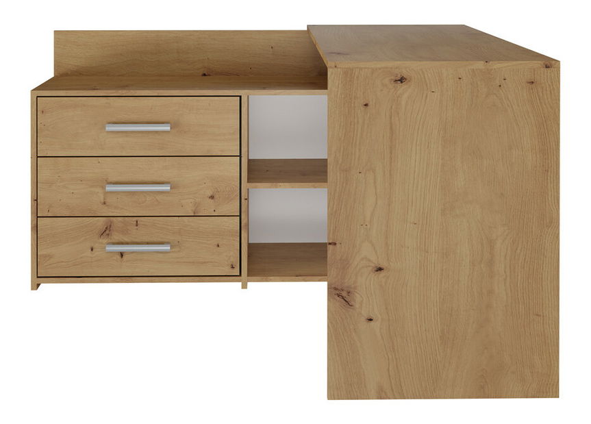 Rohový pc stolík Debio 1 (dub artisan)