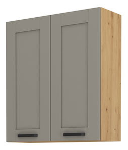 Felső kétajtós konyhai szekrény Lucid 80 G 90 2F (artisan tölgy + claygrey)