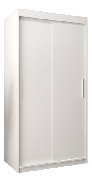 Ormar za garderobu 100 cm Toki (bijela mat + bijela mat)