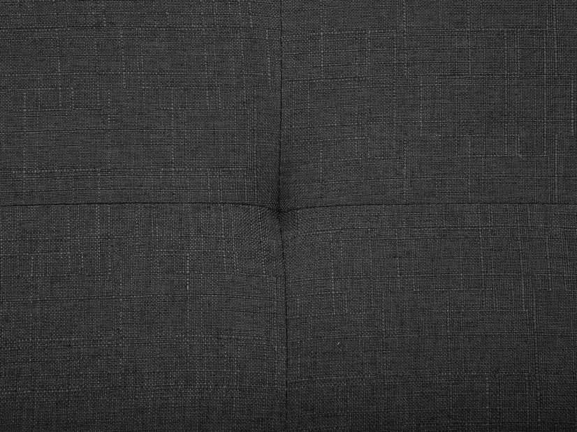 Pat matrimonial 160 cm Rhiannon (gri închis) (cu somieră și saltea)