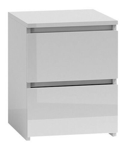 Noćni stolić Orion OW2 (bijela + bijeli sjaj)