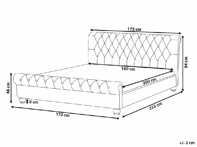 Bračni vodeni krevet 160 cm Alexandrine (ružičasta) (s podnicom i madracem)