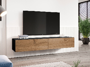 TV stolík/skrinka Zylia 180 (čierny + wotan)