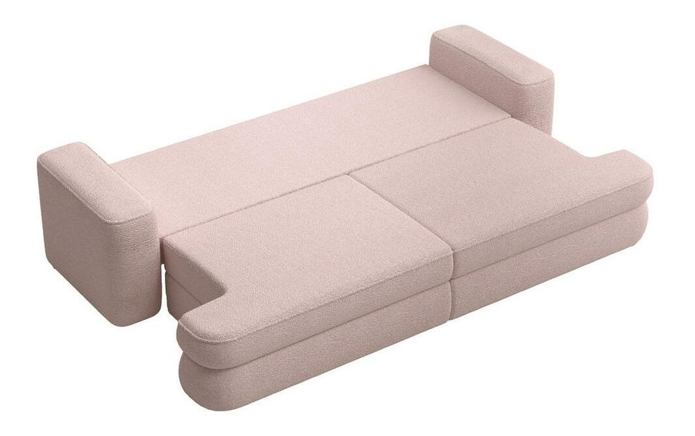 Pohovka trojsedačka Mello (ružová + čierna)