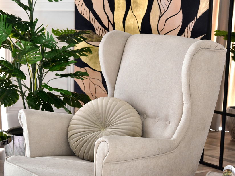 Kreslo ušiak Margis (čierna)