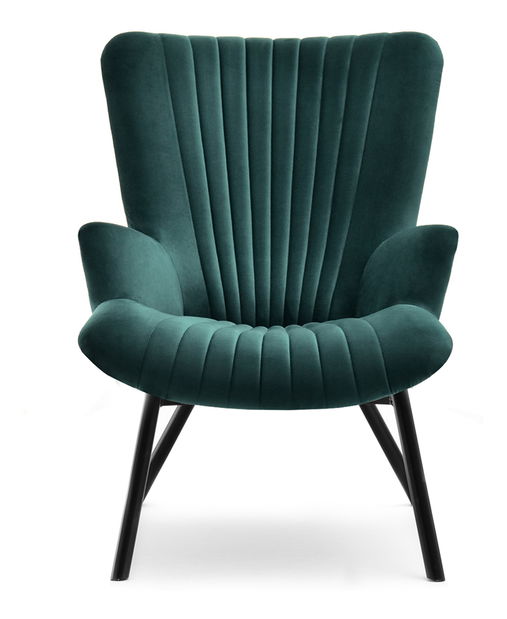 Relaxačné kreslo Lanzaris (zelená + čierna)