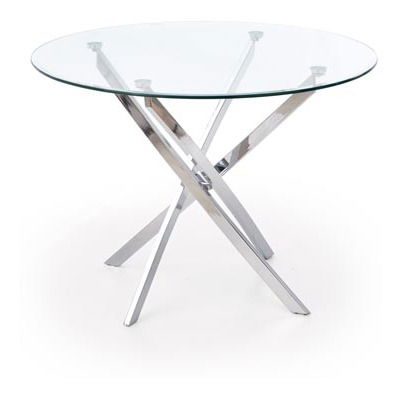 Blagovaonski stol Raunds (za 4 osobe) (transparentna + krom)