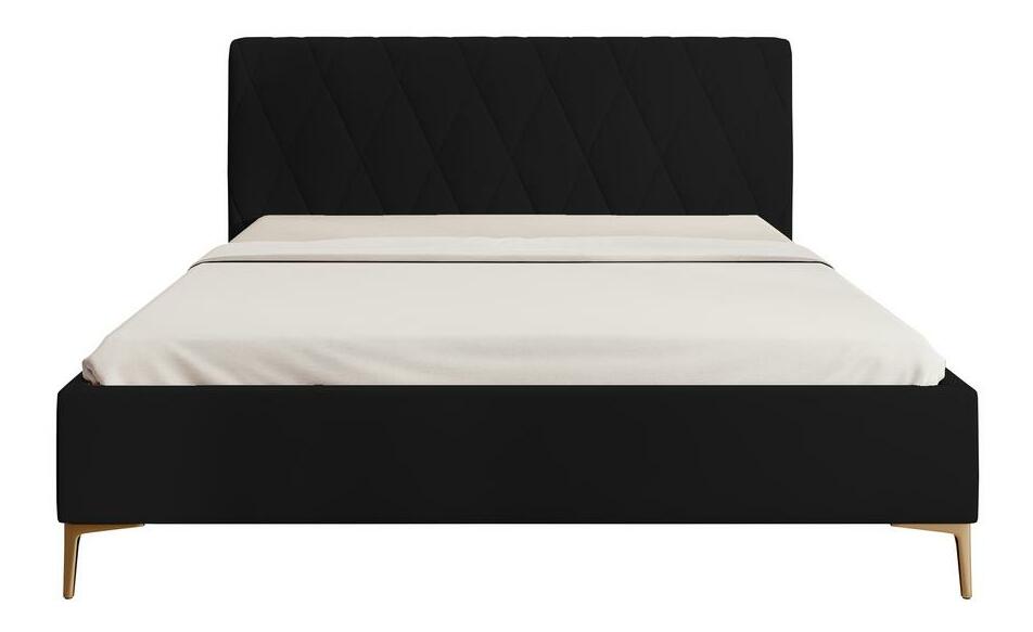 Pat matrimonial 140 cm Tikka 140 (negru + auriu)