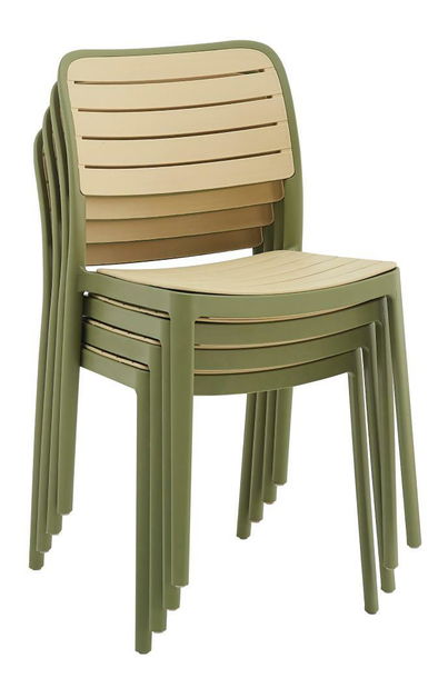 Scaun de grădină Kartos 1 (verde + bej)