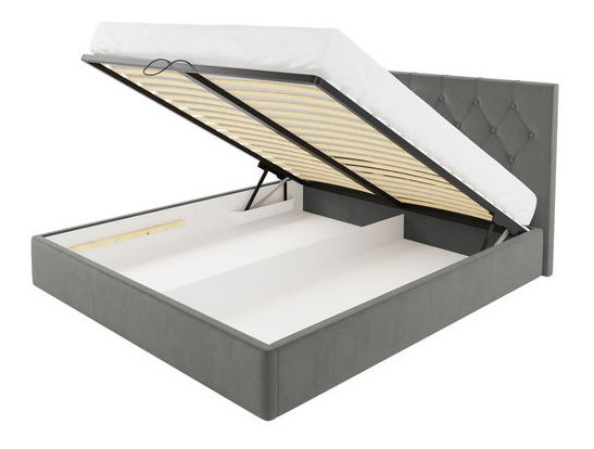 Pat matrimonial 200cm Calzone (verde închis)