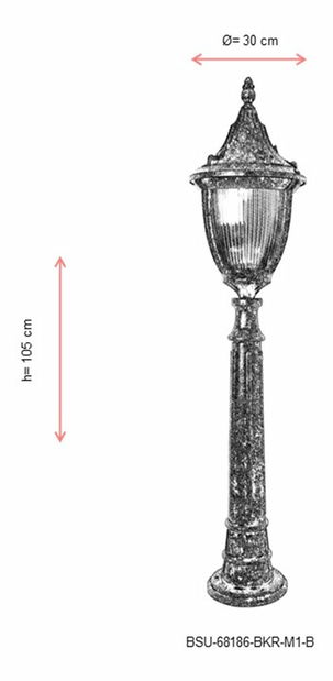 Vonkajšie podlahové svietidlo Spica (čierna)
