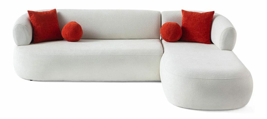 Rohová sedačka Rola (biela) (P)