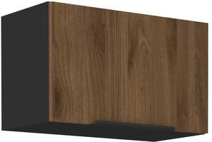 Dulap superior de bucătărie Manana 60 GU 36 1F (Cadru: negru mat + front: nuc okapi)