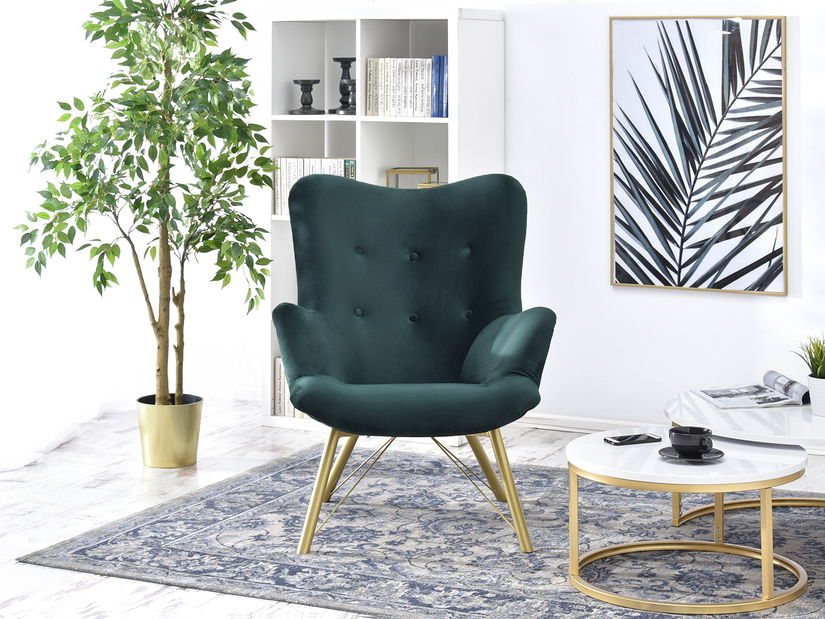 Fotoliu relax Dawntawn (verde + auriu)