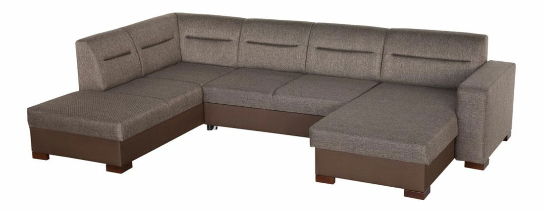 Rohová sedačka Enzo XL šenil hnedý (L)