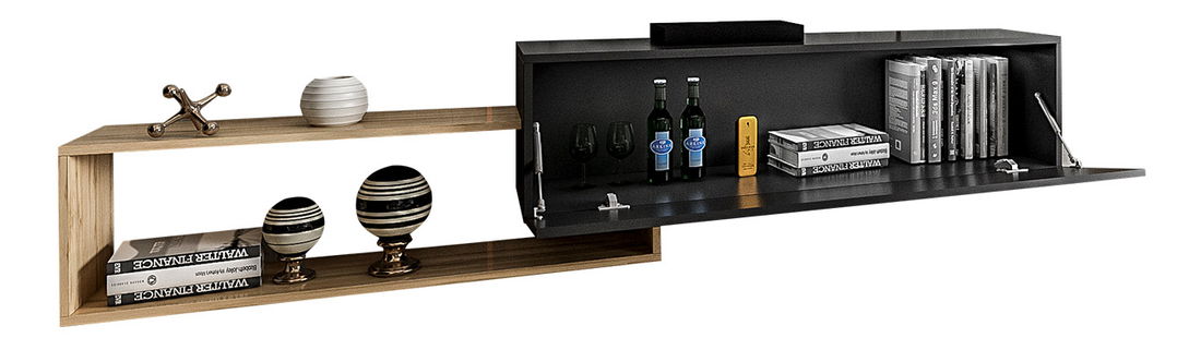 Masă TV/Dulap Pendara (Negru + wotan)