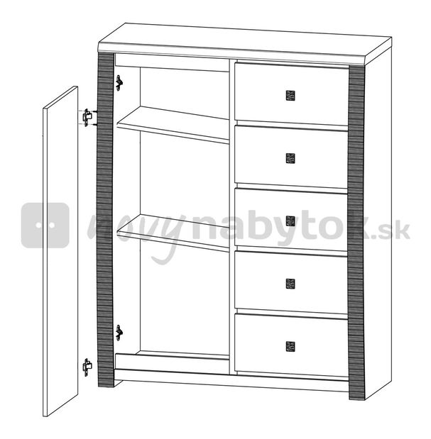 Komoda BRW Senegal C KOM1D5S