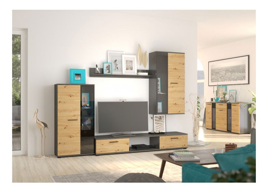 Vitrina Saul (hrast artisan + matera) *rasprodaja