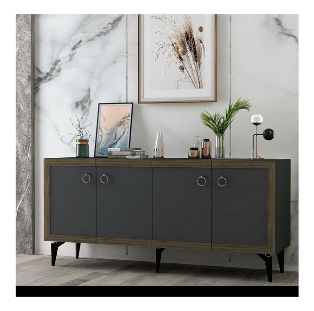 Skrinka Sotema 1 (antracit + orech) 