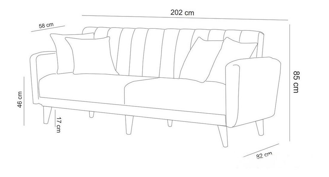 Sedacia súprava 3+1 Acanti (Krémová)