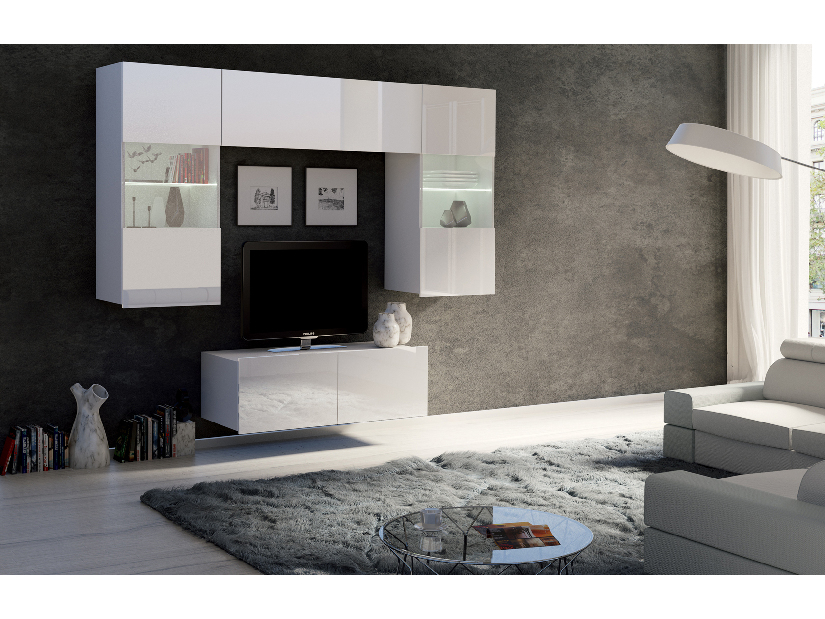 Mobilier living Calabria C10 (Alb) (fără iluminat)