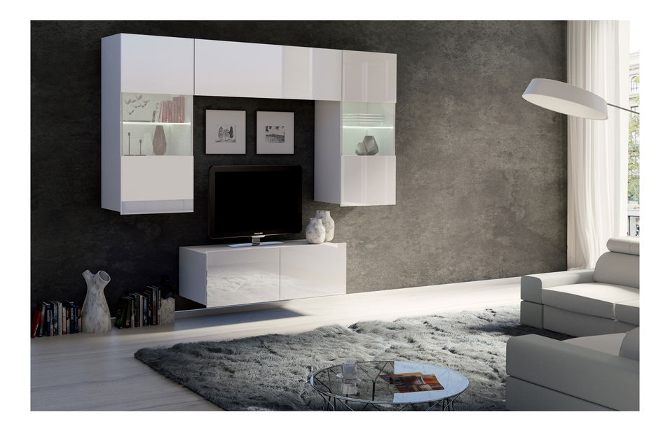 Mobilier living Calabria C10 (Alb) (fără iluminat)