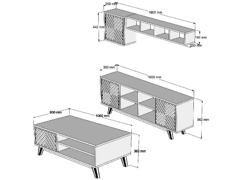 Mobilier living Ivonne (Nuc + Alb)