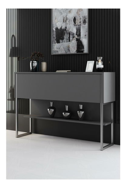 Konzolni stolić Luna 4 (srebrna + antracit)