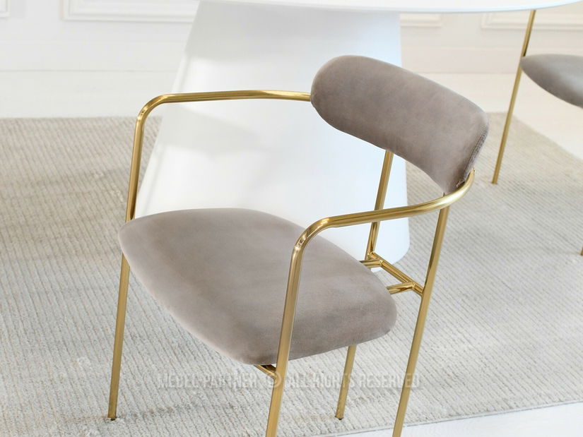 Stolička Magnus (béžová + zlatá)