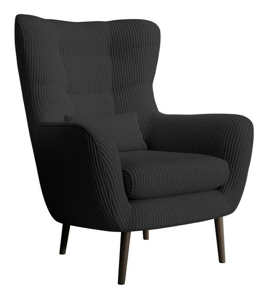 Kreslo s podnožkou Veneza VZ2 (čierna + čierna)