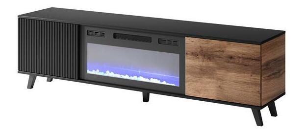 TV asztal Remali (fekete + wotan tölgy)