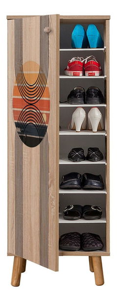 Cipőtároló (cipősszekrény) Beside 7 (szonoma tölgy)