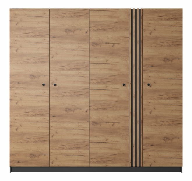 Dulap de haine Dalde 220 (Stejar craft auriu + antracit)