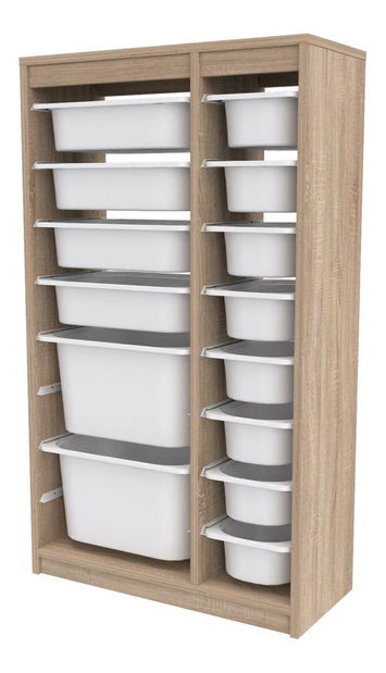 Organizator za igračke Dremonka 6 (hrast sonoma + bijela)