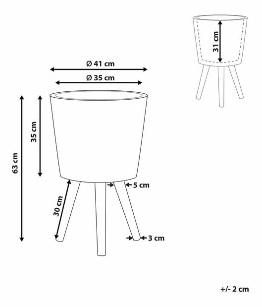 Virágtartó Armando (bézs)
