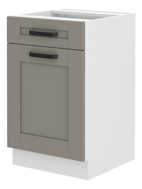 Alsó konyhaszekrény Lucid 50 D 1F 1S (claygrey + fehér)