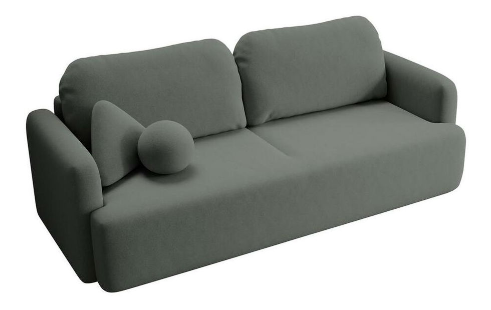 Háromszemélyes kanapé Linaki (világos szürkés fekete + fekete)